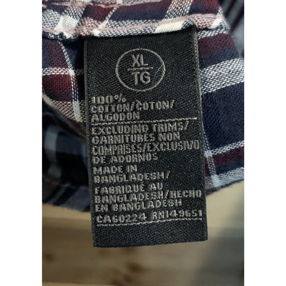 BUFFALO DAVID BITTON Plaid Long Sleeve Button-Down Casual Shirt Men's Size XL - Picture 11 of 12